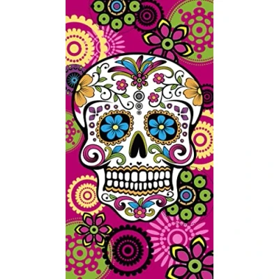 Image of Miracle Home. Mexican Pumpkin Microfibre Towel, 100% Polyester, 95 x 175 cm. Fuchsia. 11749