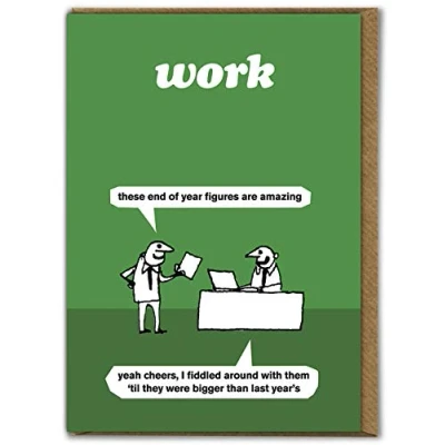 Image of Official Modern Toss Funny Birthday Card &#039;Work Amazing Figures&#039; for Friends Mates Him Her Boy Girlfriend Colleague Partner Sold by Brainbox Candy