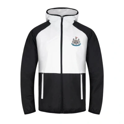 Image of Newcastle United FC Official Gift Mens Shower Jacket Windbreaker Black White XL