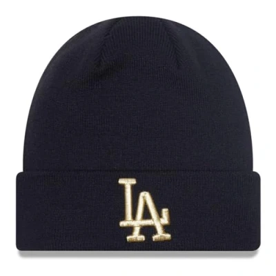 Image of New Era Unisex MLB Metallic Beanie Los Angeles Dodgers Black