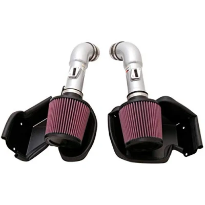 Image of K&amp;N Typhoon Kit compatible with Nissan 370Z/Infiniti G37 V6 3.7L 2009 2019 Silver (69 7078TS)