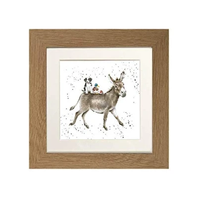 Image of Wrendale Designs &#039;The Donkey Ride&#039; Framed Card Oak