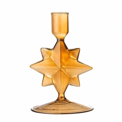 Image of Bloomingville Candle Holder, Brown, Ø9xH14 cm