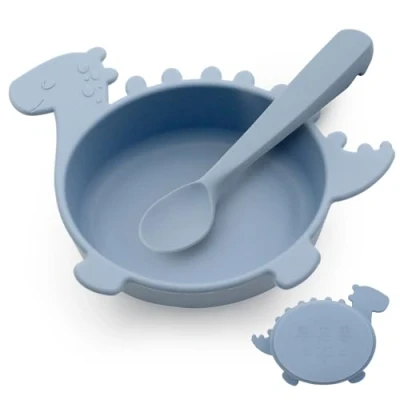 Image of Silicone Baby Bowls with Suction, Toddler Weaning Bowl, Food Grade Soft Safe BPA Free for Kids Self Feeding