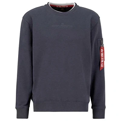 Image of Alpha Industries Men&#039;s Double Layer Sweatshirt, Greyblack, XL