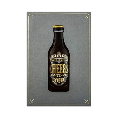 Image of Hallmark Signature Collection Birthday Card Contemporary Beer Bottle Design