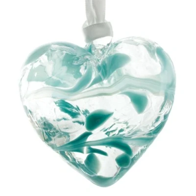 Image of The Milford Collection December Birthstone Turquoise Heart