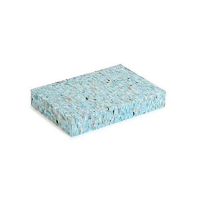 Image of Yoga Studio Recycled Foam Single Block 30 x 20 5cm, Full Chip Lightweight Block, Shock Absorbent, Multi Coloured