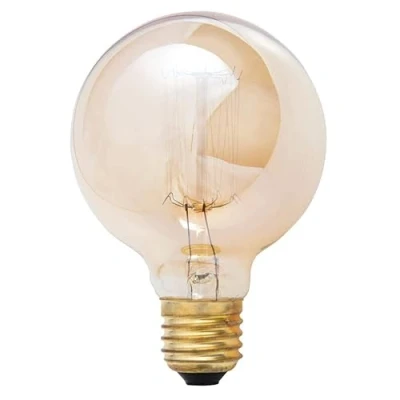 Image of Crystalite Incandescent Bulbs [Pack of 10] Type:Round (Warm White 2700k) 60w / Dimmable/Cap: E27 Antique Finish 2000 Hours/Multipack [C60AGSCFES1PKB10]