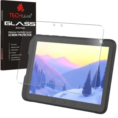 Image of TECHGEAR Galaxy Tab Active Pro/Active 4 Pro 10.1&quot; Glass Edition (SM T540 T545 T547 T630 T637) Tempered Screen Protector [9H] [HD Clarity] Designed For Samsung / Active4