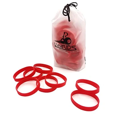 Image of LVNRIDS 100 pcs Red Blank Silicone Wristbands for Kid, Sports Party Rubber Elastic Wristband Wholesale Bulk Bracelet S