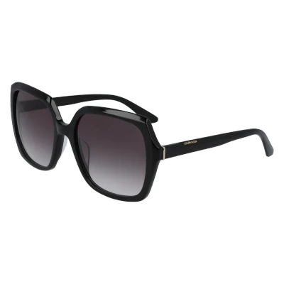 Image of Calvin Klein Woman CK20541S 001 Sunglasses Acetate Black Grey Squared Normal