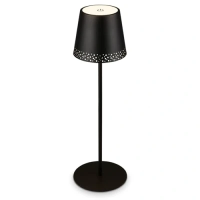 Image of Briloner LED table lamp Kiki, black, IP44, 3,000K