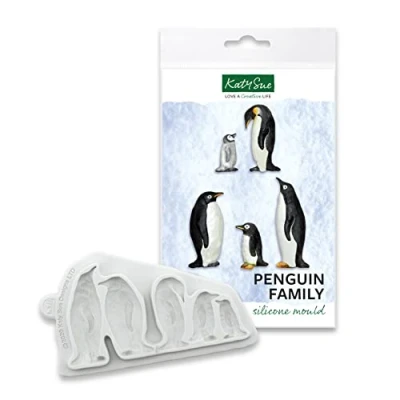 Image of Katy Sue Designs CE0114 Penguin Family Silicone Mould