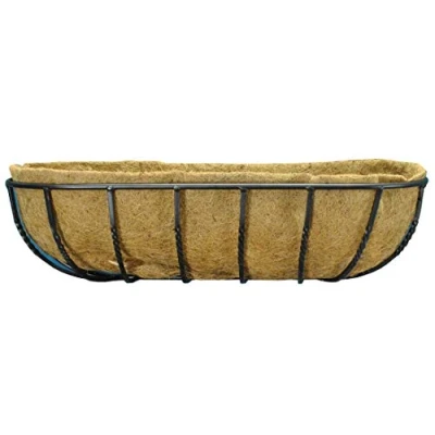Image of Selections Manor Wall Trough Metal Garden Planter (75cm)
