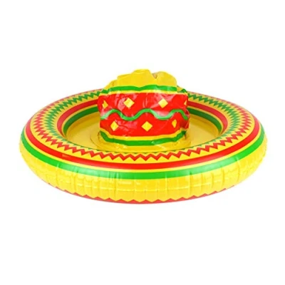 Image of labreeze Inflatable Sombrero Hat 53cm Mexican Fancy Dress Prop Fiesta Bandit