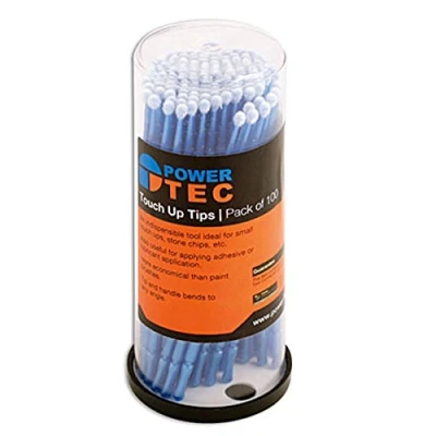 Image of PowerTec 91452 Touch Up Tips For Small Ups Pack of 100 95mm Long Useful Applying Adhesive or Lubricant Application