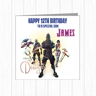Image of Gamers Computer Personalised Birthday Card Any Name &amp; Age Son Grandson Godson Nephew Brother Dad Uncle