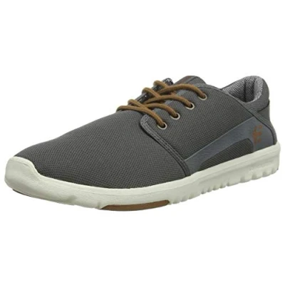 Image of etnies Men&#039;s Scout Sneaker, Grey/Gold/White, 8 UK
