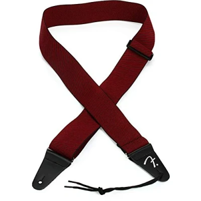 Image of Fender® WeighLess™ Tweed Guitar Strap Elastic Red