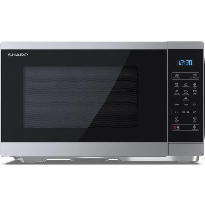 Image of SHARP YC MS252AU S 25 Litre 900W Digital Microwave, 11 power levels, ECO Mode, defrost function, LED cavity light Silver