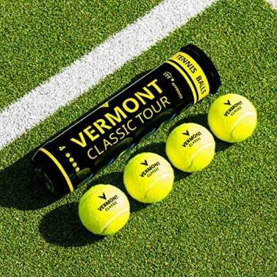 Image of Vermont Classic Tour Tennis Balls ITF Approved Woven Cloth Ball (1 Tube / 4 Balls)