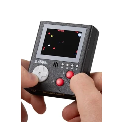 Image of Official Atari Cartridge Handheld Mini Arcade Console with 3 Games Pong Sports, Asteroids &amp; Missle Command, 2&quot; Colour Screen, Keyring, Retro Gaming Gift for Him and Her