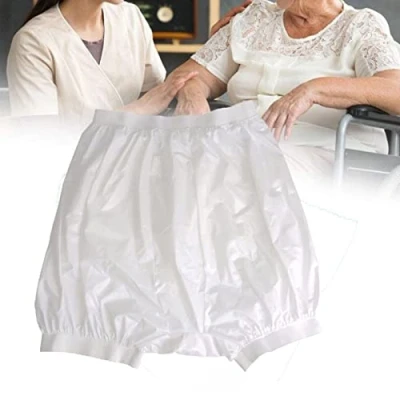 Image of Swing Penguin Washable Underwear, Waterproof Pants Mens And Womens, For Urinary Incontinence, White Large (Size : Large)