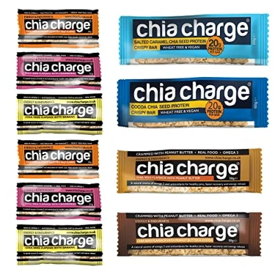 Image of CHIA CHARGE Energy &amp; Protein Bars Healthy Snack Bar Best Vegetarian Yorkshire Bakery 10 of The