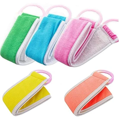 Image of 3pcs Loofahs Exfoliating Loofah Back Scrubber For Shower Double Side Scrubbing Strap Body Bath Sponge