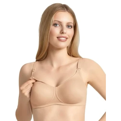 Image of Anita Maternity Women&#039;s Still BH Basic Nursing Bra, Opaque, Beige (Desert 753), 34F