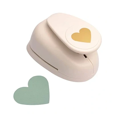 Image of Vaessen Creative Craft Paper Punch Heart 4,1 x 4,9 cm Circle Cutter for Crafting and Card Making