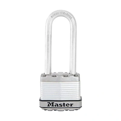 Image of Master Lock M1XKADLJCCSEN Steel Padlock, Magnum Laminated Lock, 1 3/4 in. Wide, M1XKADLJ, 2 1/2 Inch Shackle