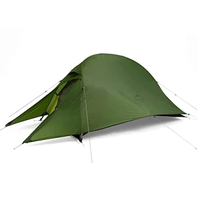 Image of Naturehike Cloud up 1 Person Backpacking Tent Lightweight Camping Hiking Dome for Man Forest Green 20D