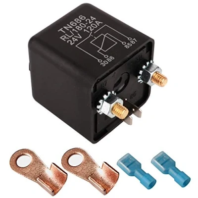 Image of Gebildet Automotive Relays for Car Truck Motor Boat Starter 24V DC 120 Amp Split Charge Relay Switch with 2 Pin Footprint + Terminal