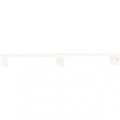 Image of vidaXL Monitor Stand White 100x27x10 cm Solid Wood Pine