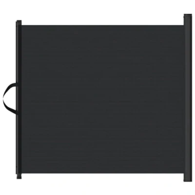 Image of vidaXL Retractable Pet Gate Black Polyester &amp; Powder Coated Iron Safety Barrier, 82.5x125 cm, Versatile Compact