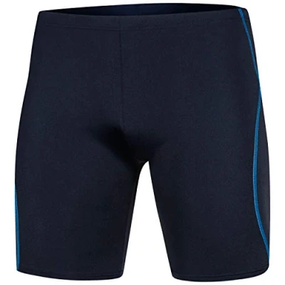 Image of Aqua Speed BLAKE Men&#039;s Jammer Firm fit Swimwear UV protection Chlorine resistant Dimensionally stable Effective against muscle fatigue, Size:XL, Colour:Navy/Blue