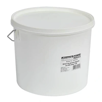 Image of Sealey Shot Blasting Beads Glass 25kg Plastic Tub