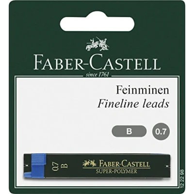 Image of Faber Castell 0.7 mm 122298 &quot;Super Polymer&quot; B Fineline Lead (Pack of 24)