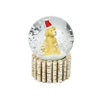 Image of Heaven Sends Miniature Santa Dog Christmas Snowglobe