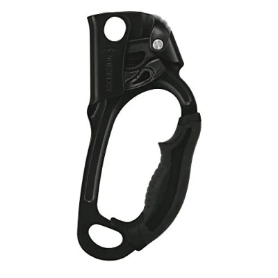 Image of Petzl Ascension Adults, Right handed rope clamp, Black, B17ARN,