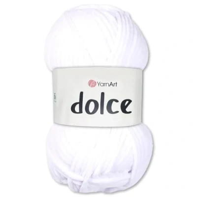Image of Frida&#039;s Wollhaus YarnArt 100 g Dolce Chenille Wool Yarn Knitting Crochet Amigurumi 64 Colours (741 White)