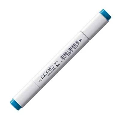 Image of Copic Classic Coloured Marker Pen (B 16) Cyanine Blue, For Art &amp; Crafts, Colouring, Graphics, Highlighter, Design, Anime, Professional Beginners, Supplies Colouring Books