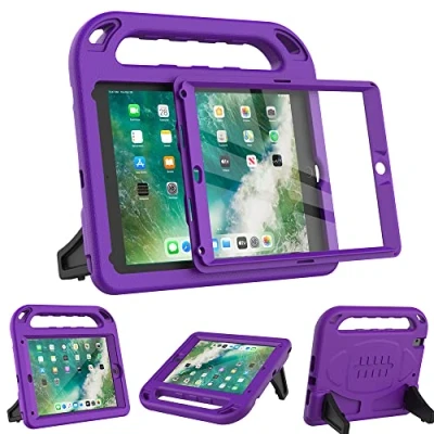 Image of Surom Kids Case for New iPad 9.7 2018/2017 with Built in Screen Protector, Light Weight Shock Proof Handle Stand 2017/2018 Air/iPad Air 2/iPad Pro Purple