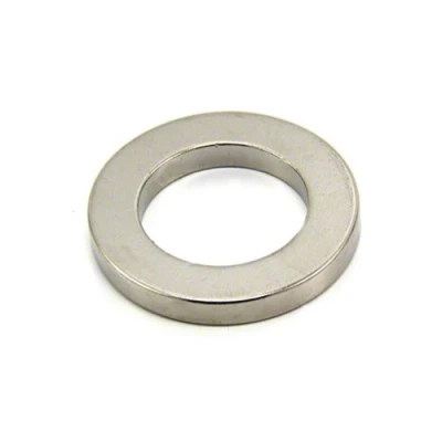 Image of Neodymium Magnet for Engineering, Manufacturing and Technology Applications 40mm O.D. x 25mm I.D. 5mm thick 20kg Pull Pack of 10