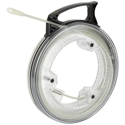 Image of Klein Tools 50550 20 Foot Glow in The Dark Fish Tape, Fiberglass with Nylon Tip and Stainless Steel Connector for Rod Attachments