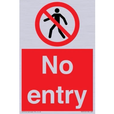 Image of No entry Sign 100x150mm A6P