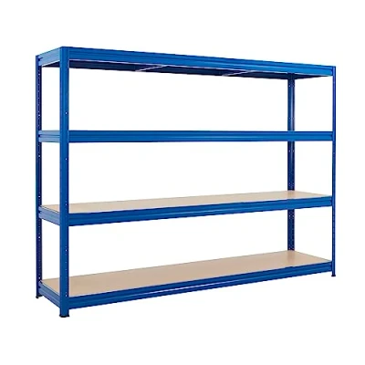 Image of BiGDUG Heavy Duty Garage Shelving Unit 450kg Per Shelf (1800kg Bay) 177x240x60 cm 4 Tier Storage Shelves Blue Shed