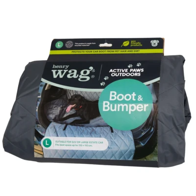 Image of Henry Wag Car Boot&#039;n&#039;Bumper Protector Suitable for SUV/Estate Cars Tough Tear Resistant Fabric GRS Recycled Polyester Large (Fits boot space up to 110 x cm)